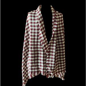 Do Everything In Love Burgundy and Beige Accent Scarf